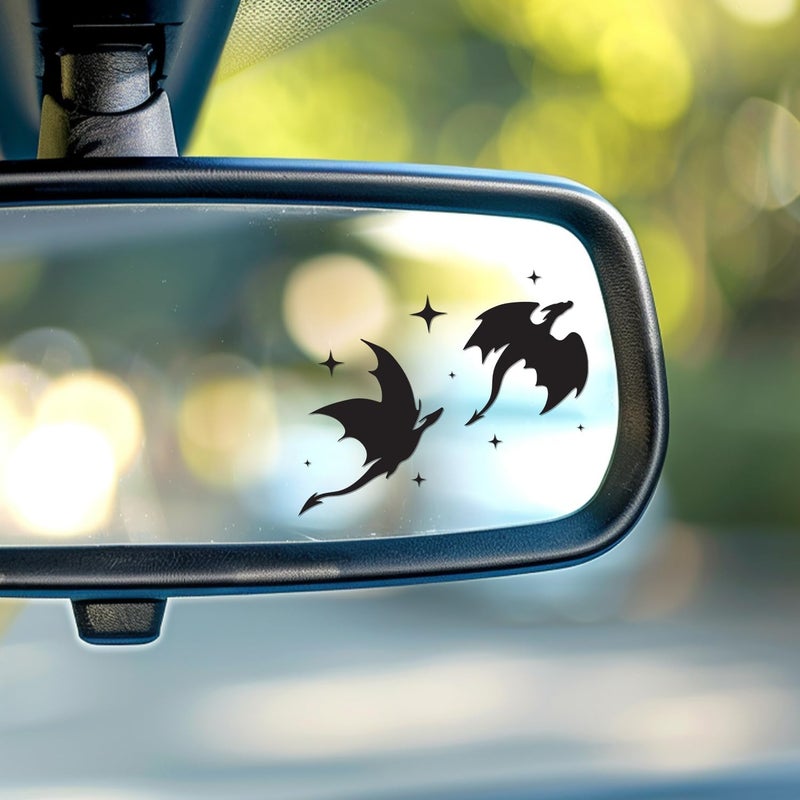 Hangwoous Dragon Stickers for Water Bottles and Car Decals – Fantasy Dragon Car Decal for Mirror Or Rear View – Car Stickers and Decals - Image 4